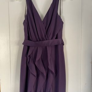 Vera Wang White Amethyst Purple Tank floor length gown w/tags, not worn